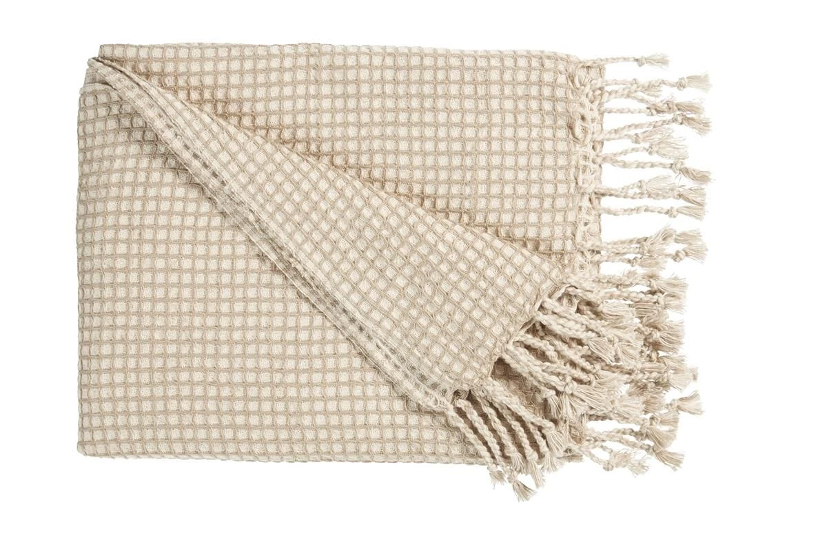 Rivièra Maison Finley Sandfarben Tagesdecke 3 Rivièra Maison Finley Sandfarben Tagesdecke