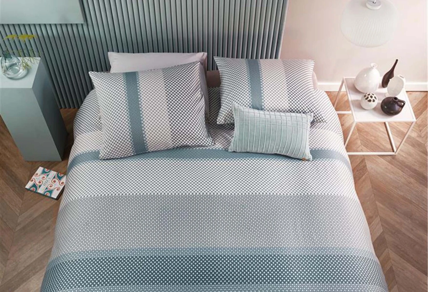 Kardol Retrospect Bettwäsche Blaugrün 5 Kardol Retrospect Bettwäsche Blaugrün – Bild 3