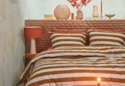 VTwonen Vt Wonen Bold Stripe Bettwäsche Hellbraun -Bettwäsche Verkauf bold stripe light brown 00 mood