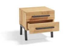 Nachttisch Balance Charm Aus Holz Und Stahl -Bettwäsche Verkauf charm nk metal eiken b