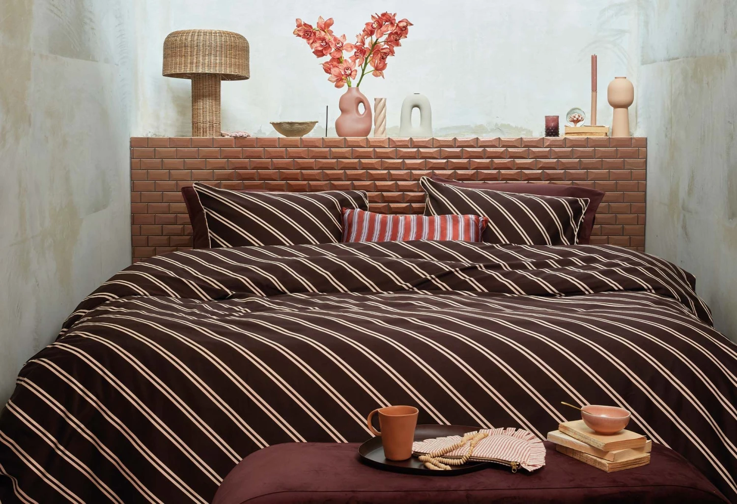 VTwonen Vt Wonen Diagonal Bettwäsche Dunkelrot 6 VTwonen Vt Wonen Diagonal Bettwäsche Dunkelrot – Bild 4