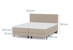Boxspringbett Home 105 - Schnell Lieferbar -Bettwäsche Verkauf h105 afmetingen 1