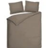 Heckett & Lane Punto Bettwäsche Taupe Grau -Bettwäsche Verkauf heckett lane dekbedovertrek katoen satijn punto taupe grey 2