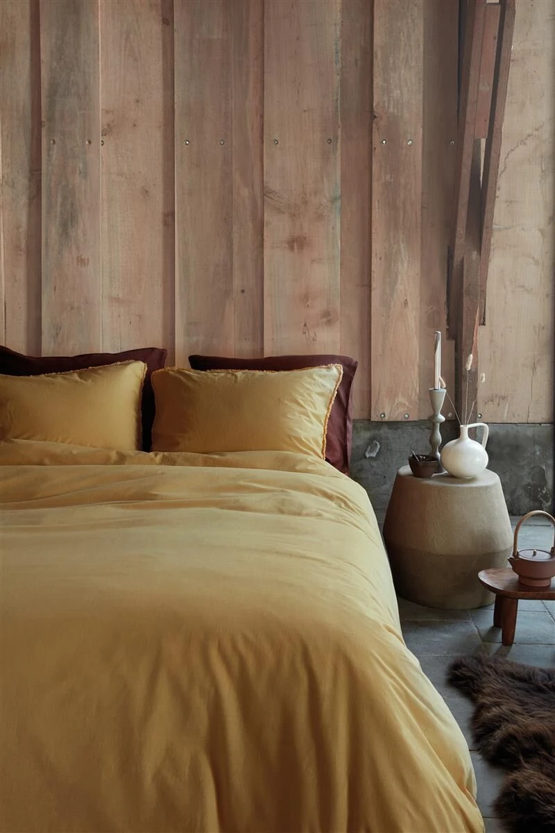 Vtwonen Natural Stone Fraying Bettwäsche Gelb 5 Vtwonen Natural Stone Fraying Bettwäsche Gelb – Bild 3