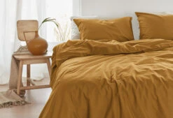 Beddinghouse Care Organic Basic Bettwäsche Ochre -Bettwäsche Verkauf organic basic ochre de dx 135x200 0