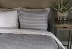 Rivièra Maison Pinstripe Bettwäsche Grau 11 Rivièra Maison Pinstripe Bettwäsche Grau -Bettwäsche Verkauf pinstripe grey de uv 135x200 60