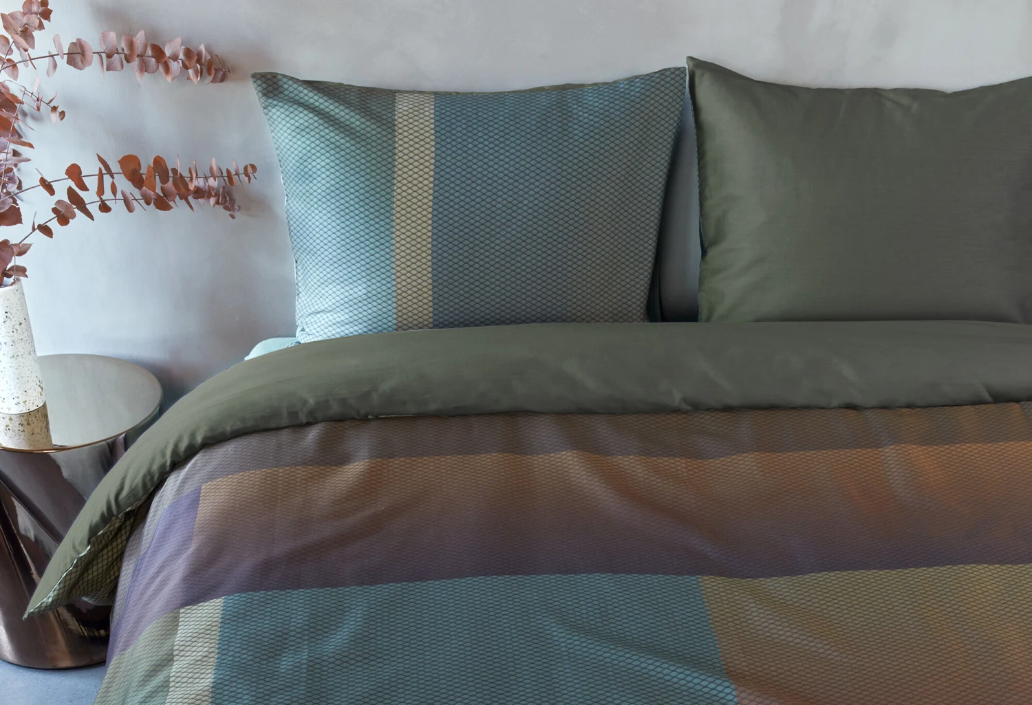 Kardol Sloan Square Bettwäsche Olivegrün 5 Kardol Sloan Square Bettwäsche Olivegrün – Bild 3