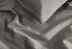 Dixxius Luxurious Porto Bettwäsche Kohle-Grau -Bettwäsche Verkauf steel c