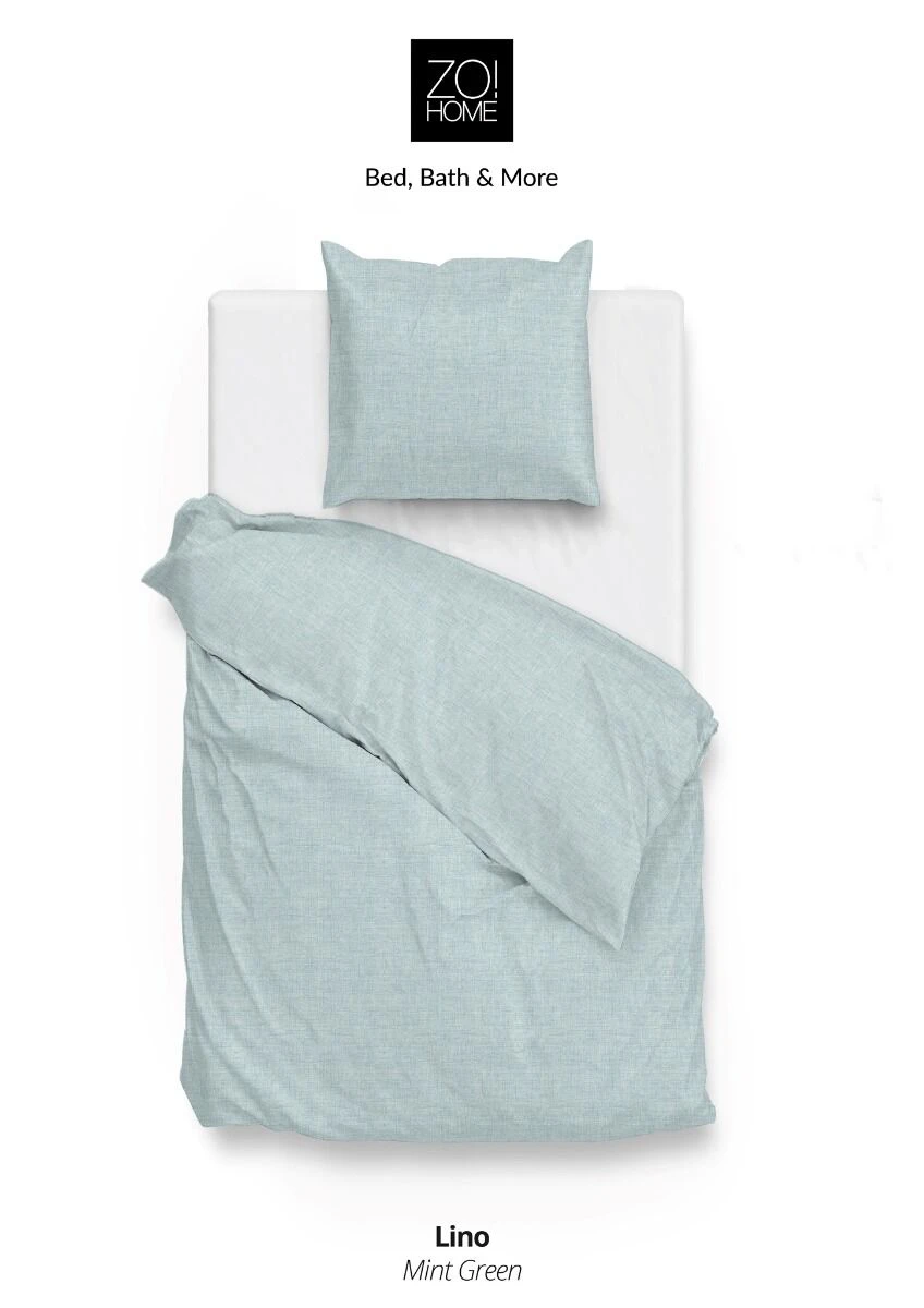 Zo!Home Lino Bettwäsche Mintgrün 4 Zo!Home Lino Bettwäsche Mintgrün – Bild 2