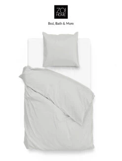 Zo!Home Satinado Bettwäsche Silber Grau -Bettwäsche Verkauf zo home bettwasche satinado ash grey 1 1