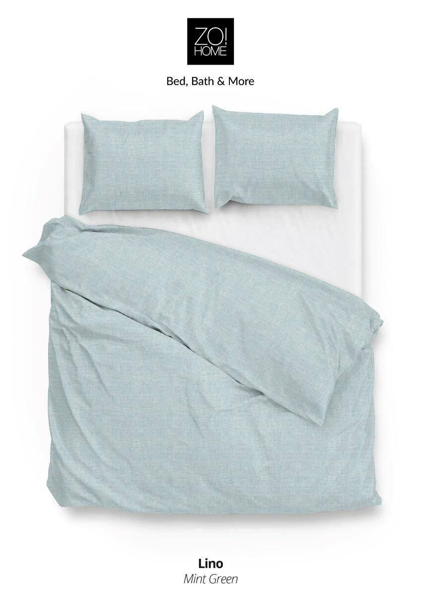 Zo!Home Lino Bettwäsche Mintgrün 3 Zo!Home Lino Bettwäsche Mintgrün
