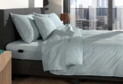 Zo!Home Lino Bettwäsche Mintgrün 13 Zo!Home Lino Bettwäsche Mintgrün -Bettwäsche Verkauf zo home dekbedovertrek lino mint green 5 1