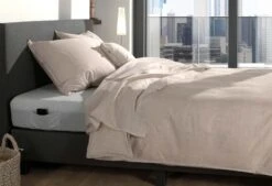 Zo!Home Lino Bettwäsche Sandfarben -Bettwäsche Verkauf zo home dekbedovertrek lino sandy beige 5 1