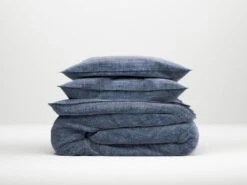 Zo!Home Lino Bettwäsche Stahlblau -Bettwäsche Verkauf zo home dekbedovertrek lino urban blue 1