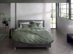 Zo!Home Satinado Bettwäsche Grasgrün 13 Zo!Home Satinado Bettwäsche Grasgrün -Bettwäsche Verkauf zo home dekbedovertrek satinado army green 4