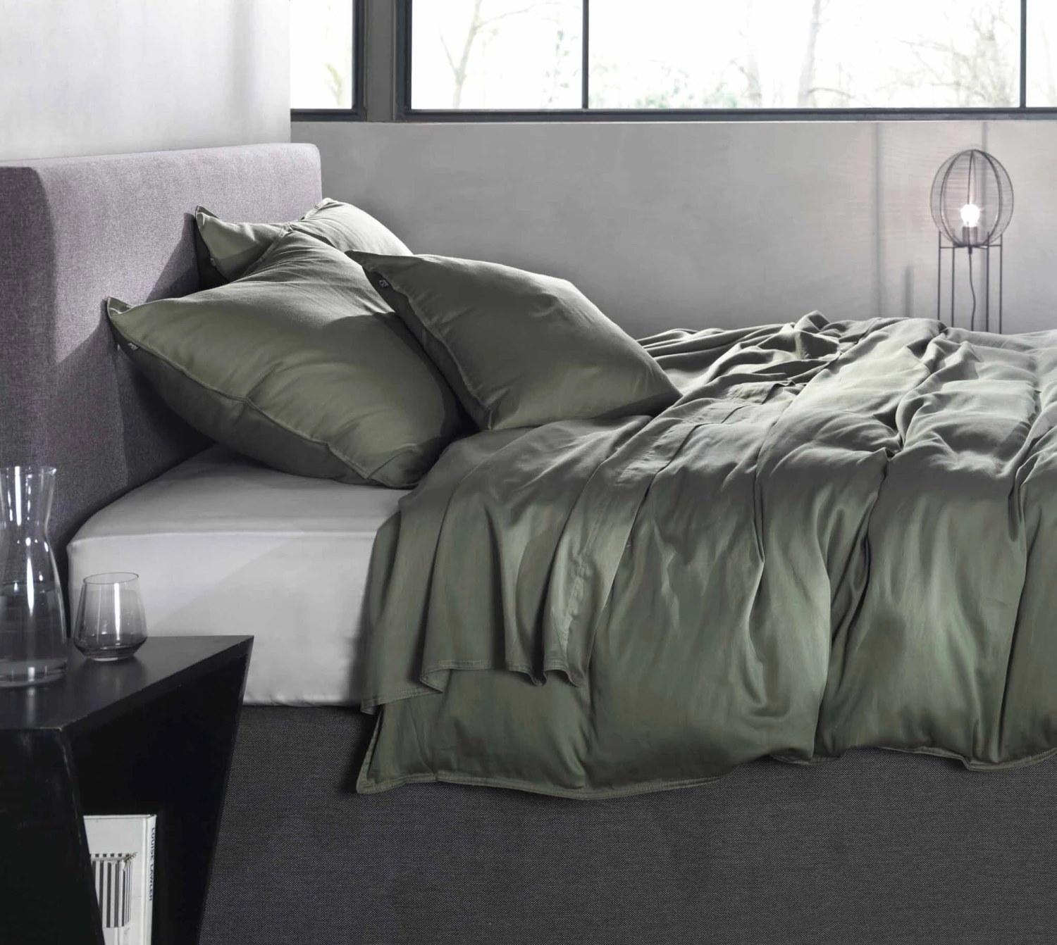 Zo!Home Satinado Bettwäsche Grasgrün 4 Zo!Home Satinado Bettwäsche Grasgrün – Bild 2