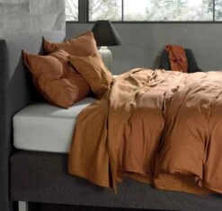 Zo!Home Satinado Bettwäsche Cognac Braun -Bettwäsche Verkauf zo home dekbedovertrek satinado cognac brown 5