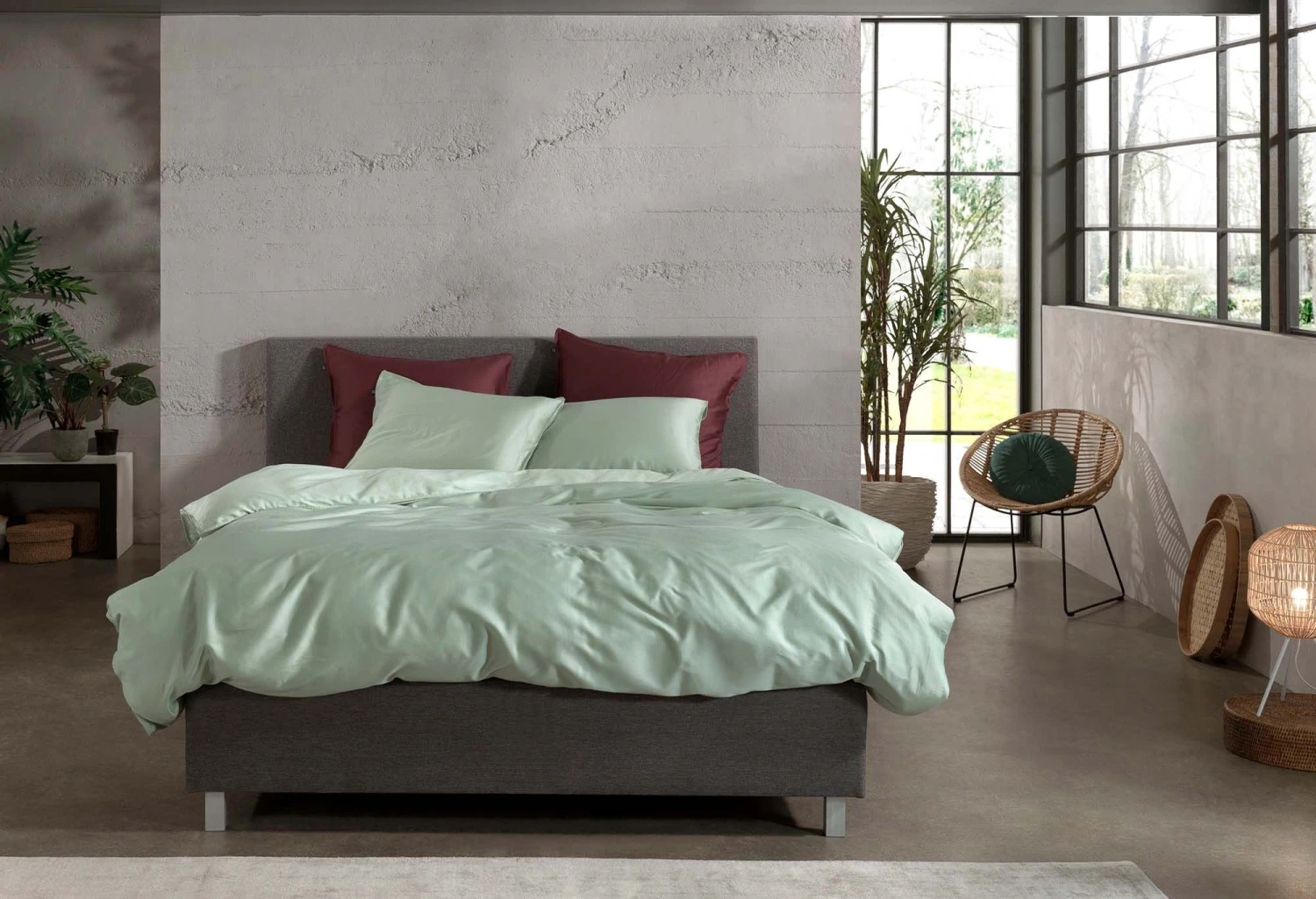 Zo!Home Satinado Bettwäsche Hellgrün 7 Zo!Home Satinado Bettwäsche Hellgrün – Bild 5