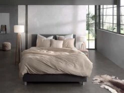 Zo!Home Satinado Bettwäsche Sandfarben -Bettwäsche Verkauf zo home dekbedovertrek satinado forest sand 4 1