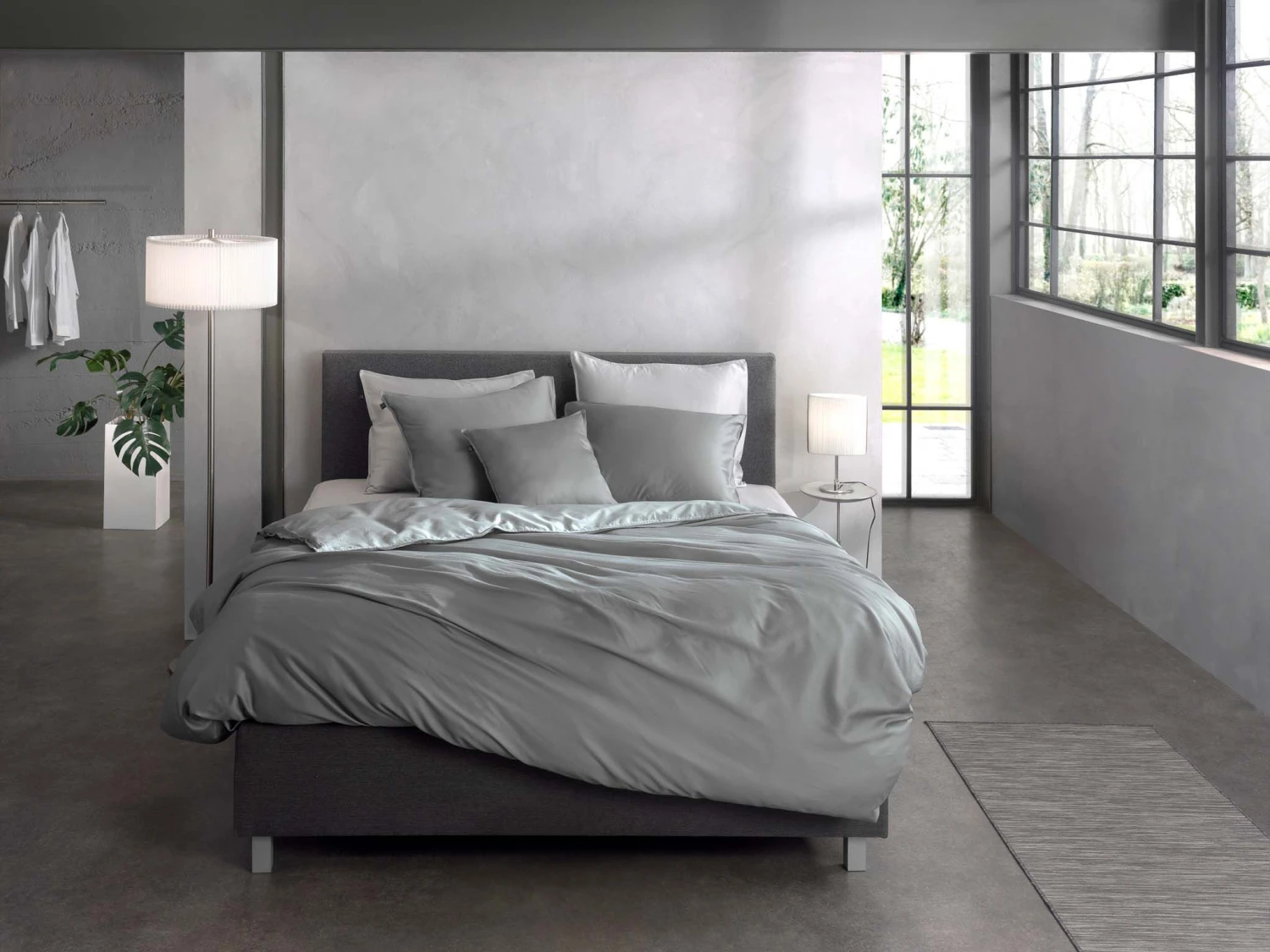 Zo!Home Satinado Bettwäsche Stahl-Grau 7 Zo!Home Satinado Bettwäsche Stahl-Grau – Bild 5