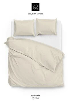 Zo!Home Satinado Bettwäsche Beige 15 Zo!Home Satinado Bettwäsche Beige -Bettwäsche Verkauf zo home dekbedovertrek satinado off white 1 3 1