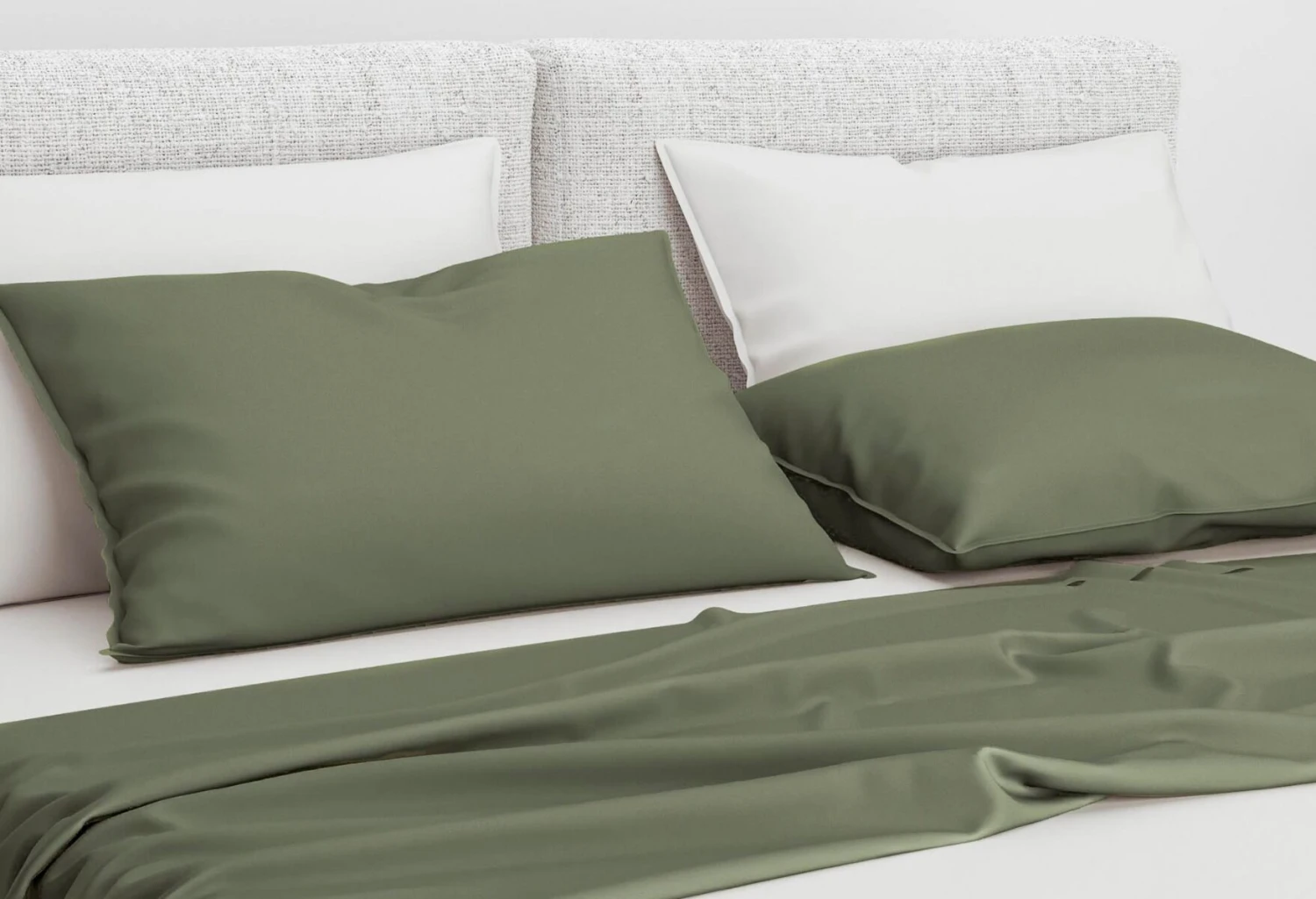 Zo!Home Satinado Kissenbezüge Army Green (Satz Von 2) 3 Zo!Home Satinado Kissenbezüge Army Green (Satz Von 2)