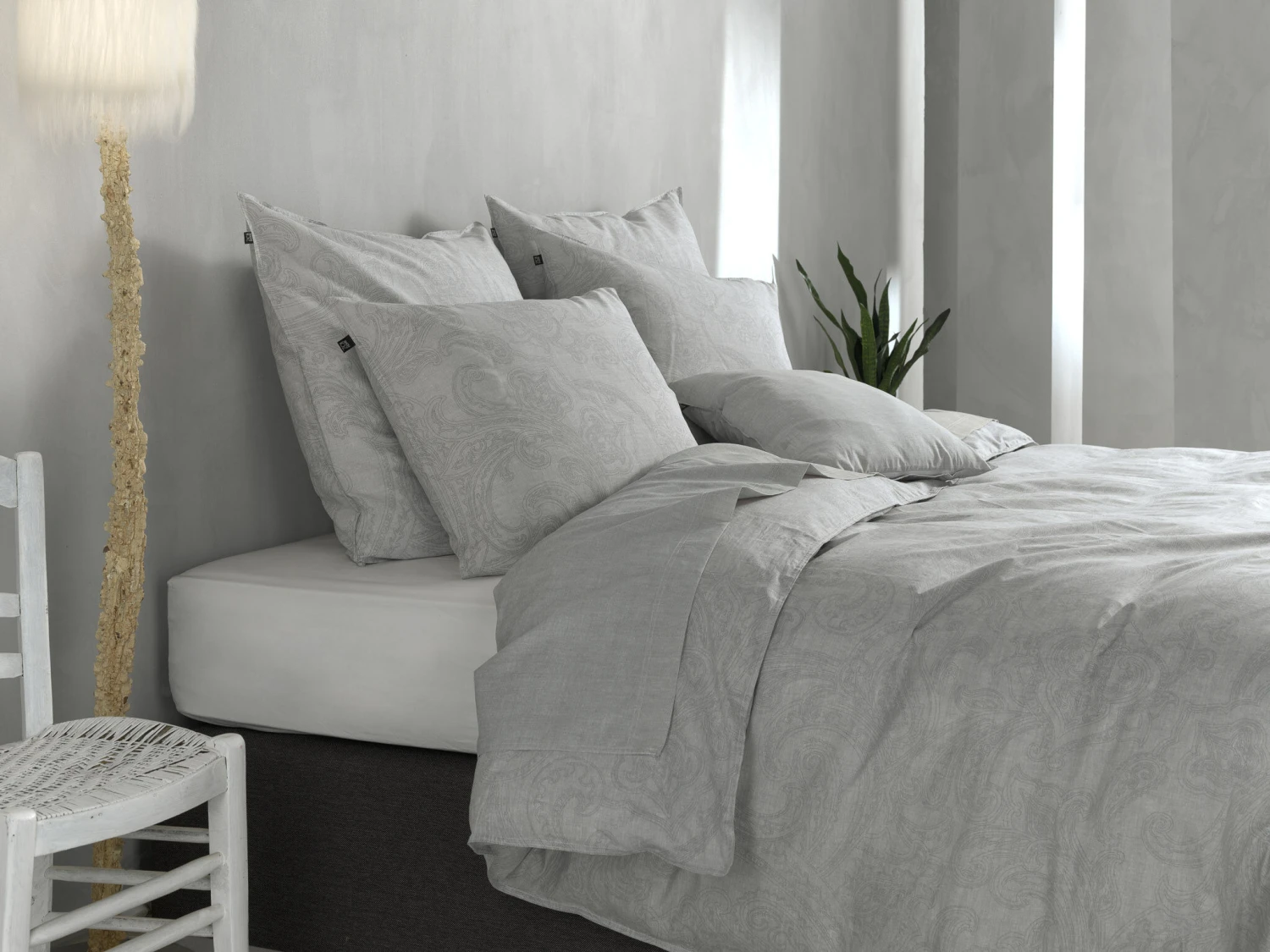 Zo!Home Paisley Di Lino Bettwäsche Taubengrau 5 Zo!Home Paisley Di Lino Bettwäsche Taubengrau – Bild 3