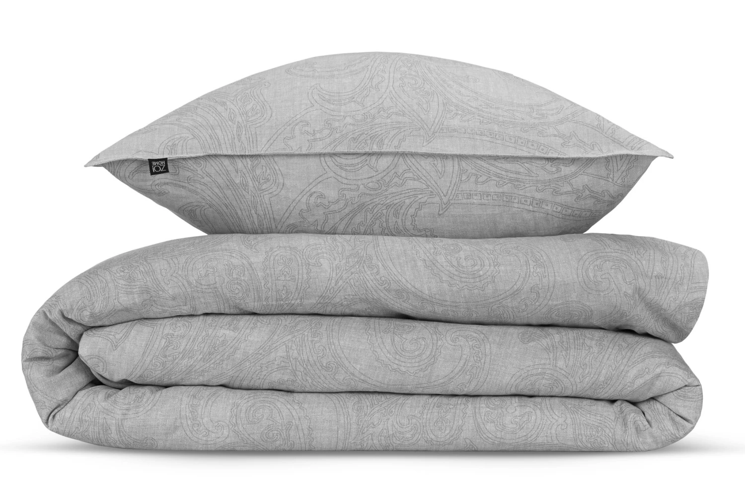 Zo!Home Paisley Di Lino Bettwäsche Taubengrau 7 Zo!Home Paisley Di Lino Bettwäsche Taubengrau – Bild 5